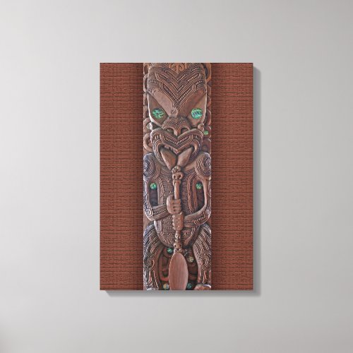Maori Kahungunu Carving Canvas Print
