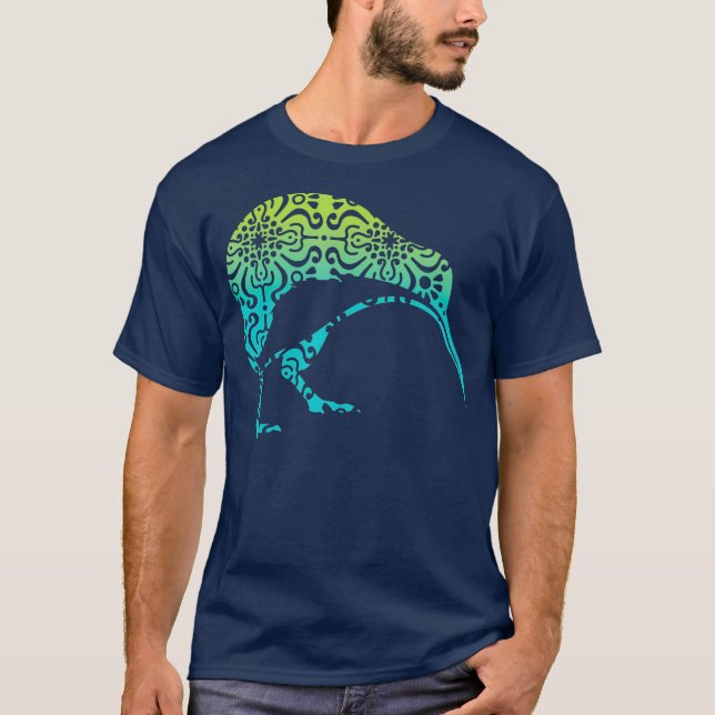 Maori Kiwi Tribal Aboriginal New Zealand Bird T-Shirt (Front)