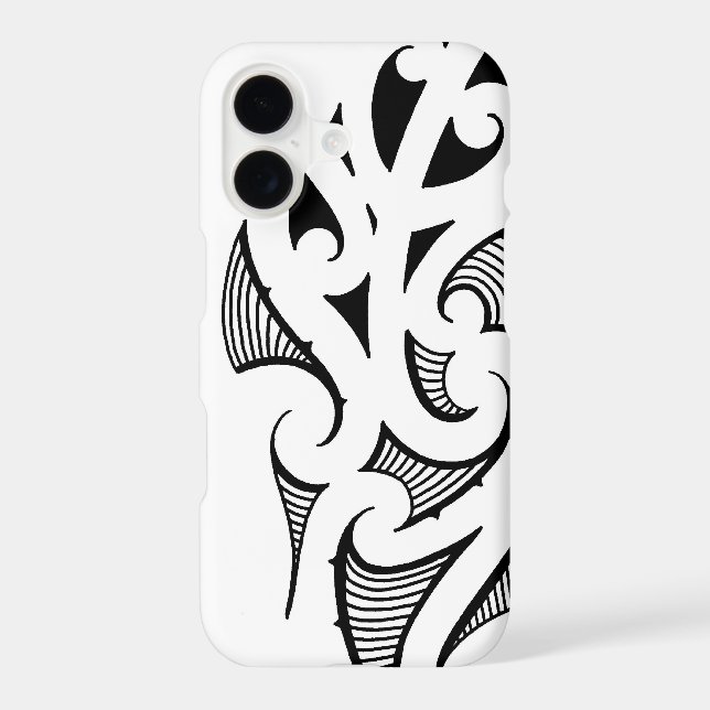 Maori koru shape pattern basic design iphone case (Back)