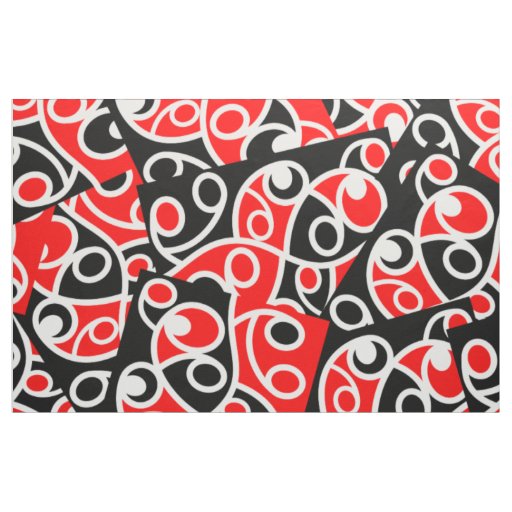 Maori Kowhaiwhai Layered Pattern Fabric
