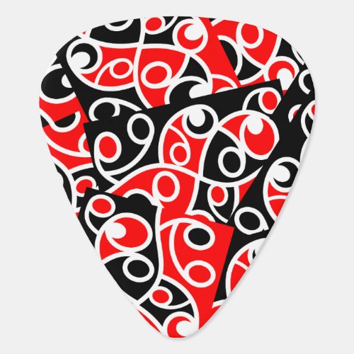 Maori Kowhaiwhai Layered Pattern Guitar Pick