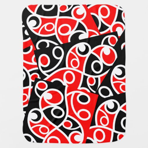 Maori Kowhaiwhai Layered Pattern Swaddle Blanket
