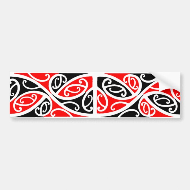 Maori Kowhaiwhai Pattern 1 Sticker (Front)