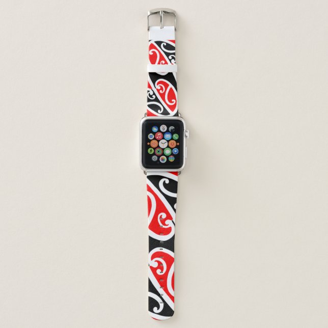 Maori Kowhaiwhai Pattern 2 Apple Watch Band (Front)