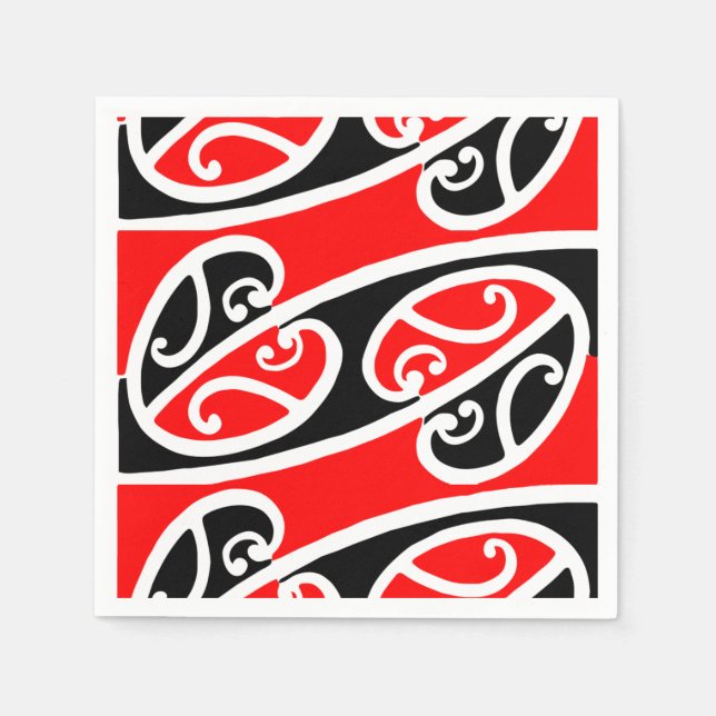 Maori Kowhaiwhai Pattern 2 Napkins (Front)