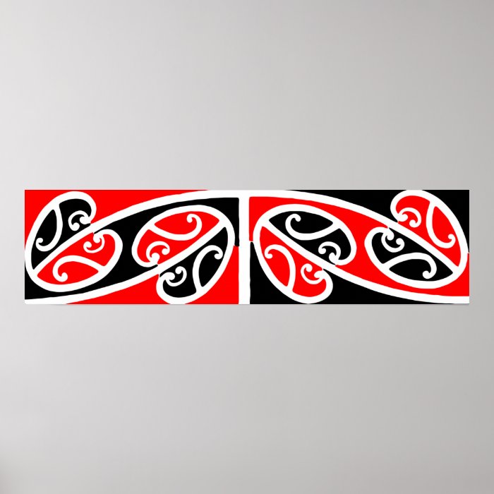 Maori Kowhaiwhai Pattern 2   Poster