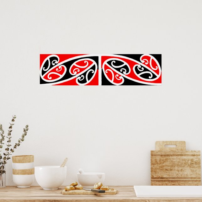 MAORI さま　4枚 Maori Kowhaiwhai Pattern 2 - Poster | Zazzle