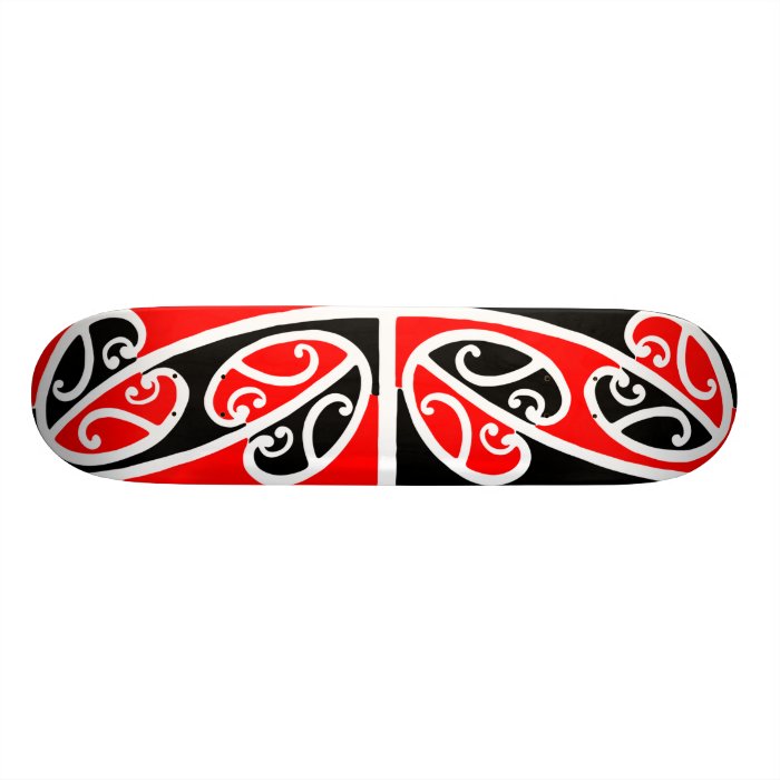 Maori Kowhaiwhai Pattern 2   Skateboard