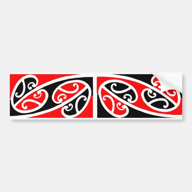 Maori Kowhaiwhai Pattern 2 Sticker (Front)