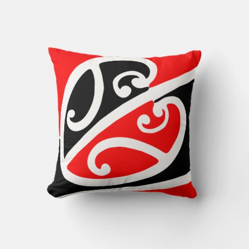 Maori Kowhaiwhai Pattern 2 Throw Pillow
