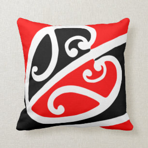 Maori Kowhaiwhai Pattern 2 Throw Pillow