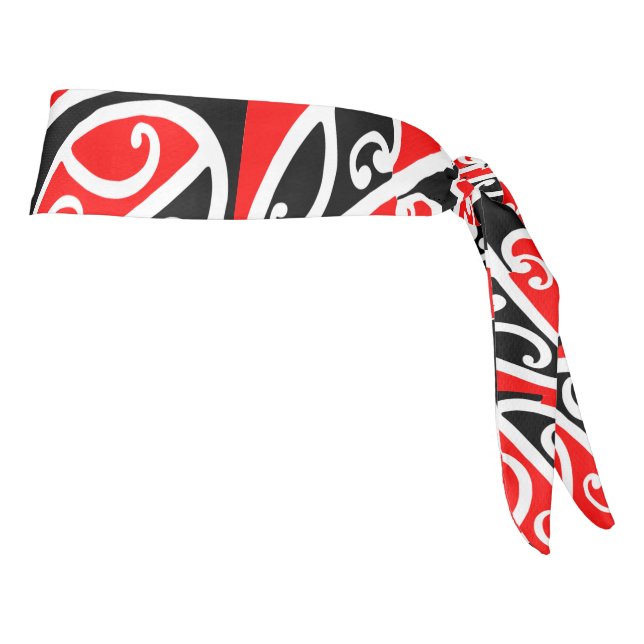Maori Kowhaiwhai Pattern 2 Tie Headband (Rotate 90)