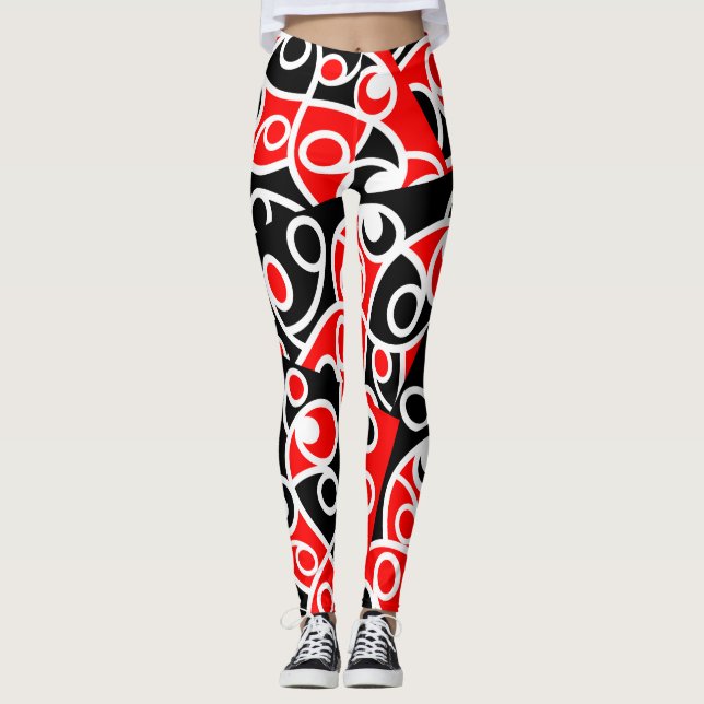 Maori Kowhaiwhai pattern Leggings (Front)