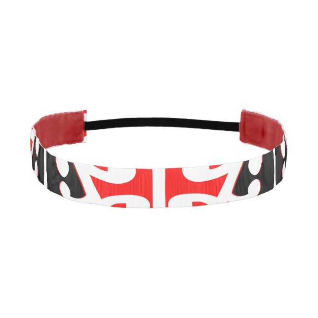 Maori Kowhaiwhai Tribal Pattern Athletic Headband (Front)