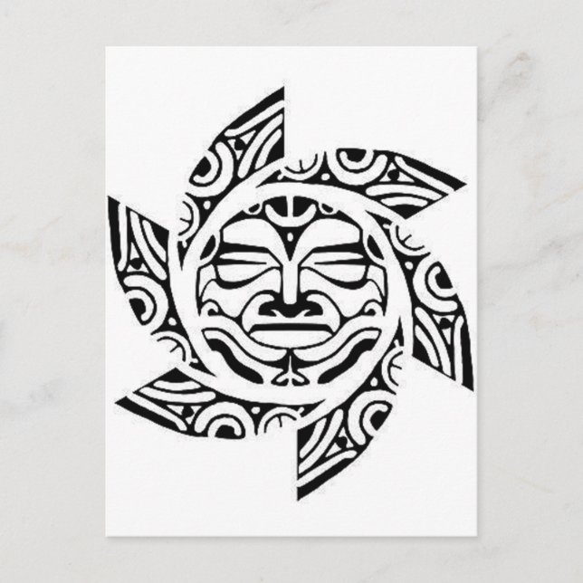 Maori Mask Postcard (Front)