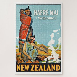 Maori Native New Zealand Travel Vintage Jigsaw Puzzle