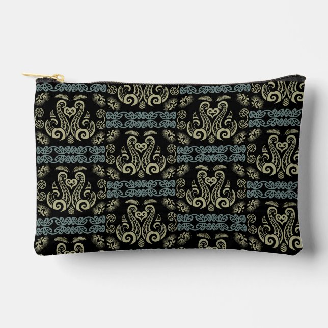 Māori New Zealand Art Accessory Pouch (Front)