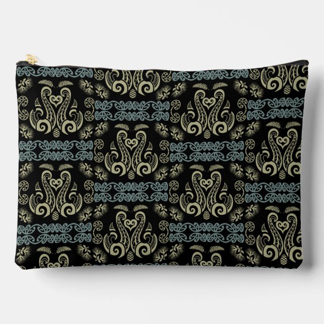 Māori New Zealand Art Accessory Pouch (Front)