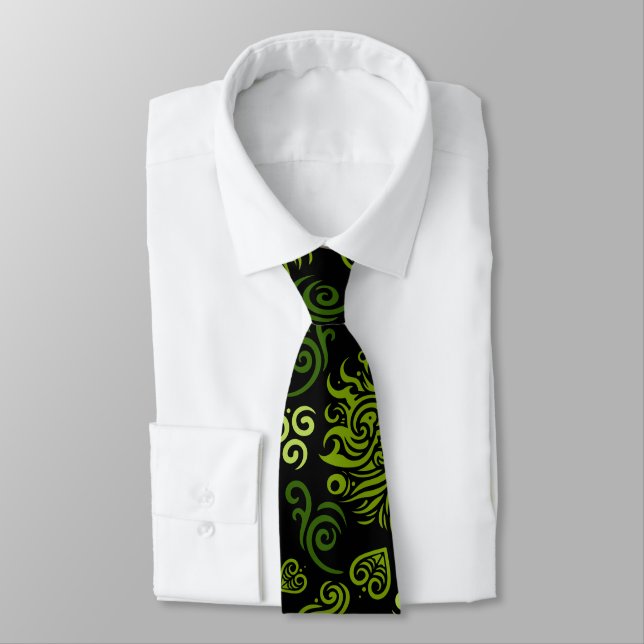 Māori New Zealand Art Neck Tie (Tied)