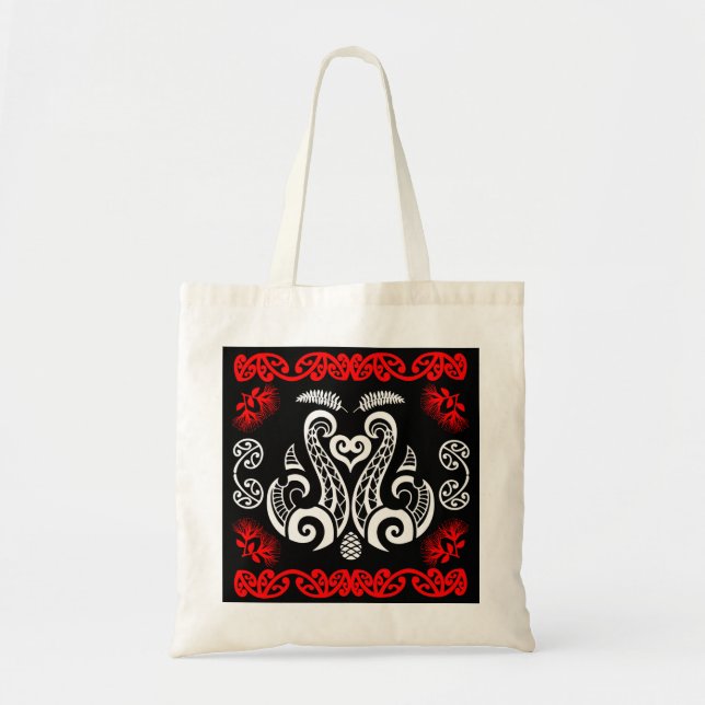 Māori New Zealand Art Tote Bag (Front)