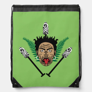 Maori New Zealand   Kiwi   NZ   Art   Culture Drawstring Bag