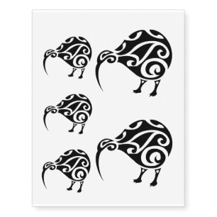 maori pattern aotearoa kiwi temporary tattoo