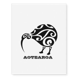 maori pattern aotearoa kiwi temporary tattoo