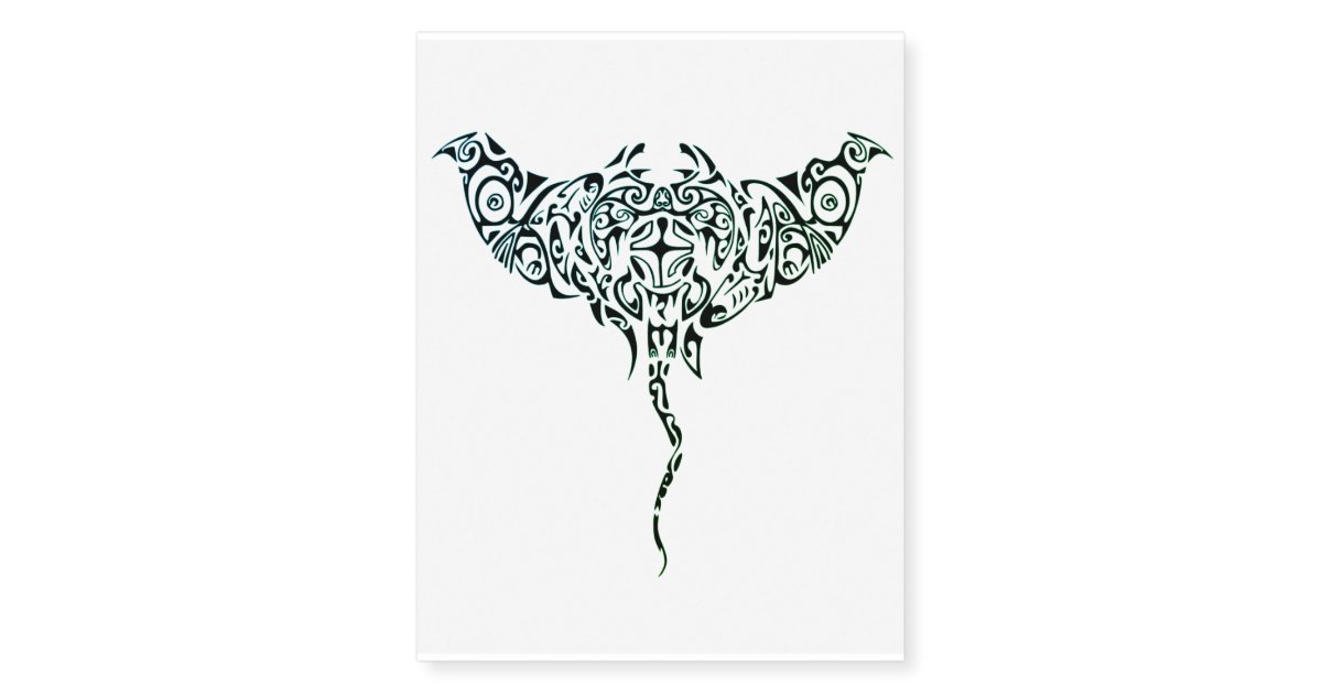 maori pattern stingray temporary tattoo large Zazzle