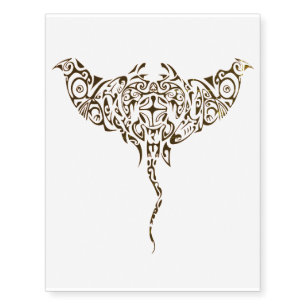 maori pattern stingray temporary tattoo large