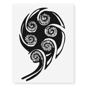 maori pattern temporary tattoo koru