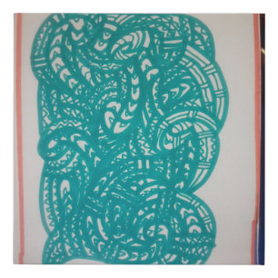 Maori/Polymnesian design Faux Canvas Print