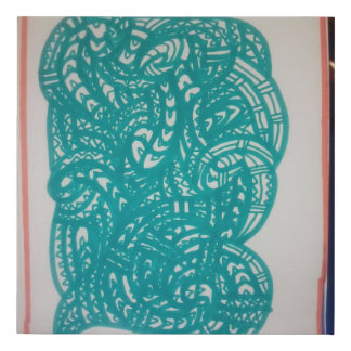 Maori/Polymnesian design Faux Canvas Print