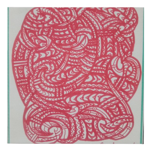 Maori/polynesian art faux canvas print (Front)