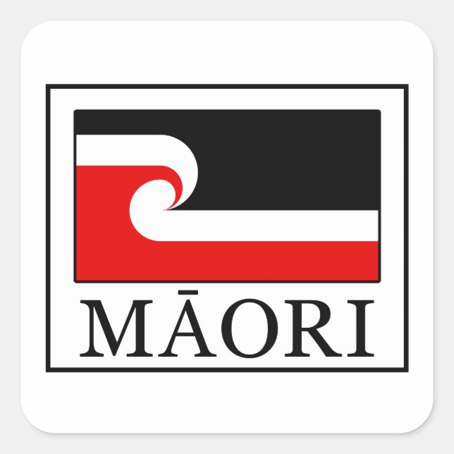 Maori Square Sticker (Front)