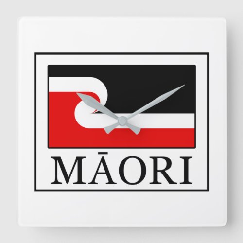 Maori Square Wall Clock