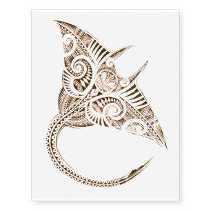 maori stingray temporary tattoo