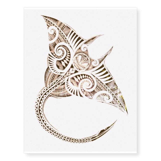 maori stingray temporary tattoo (Front)