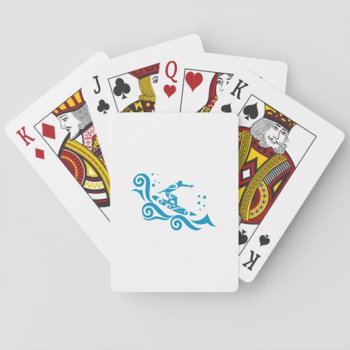 Maori Surfer With Waves Gift Idea Poker Cards