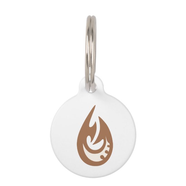 Maori Symbol Pet ID Tag (Front)