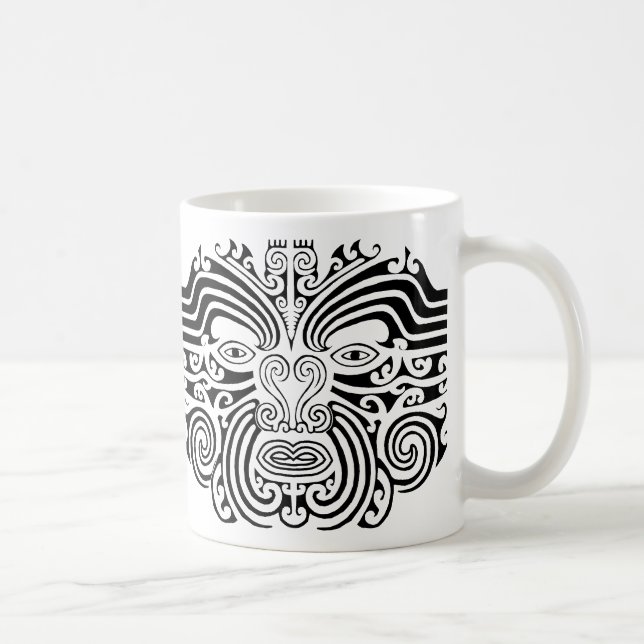 Maori Tattoo - Black and White Coffee Mug (Right)