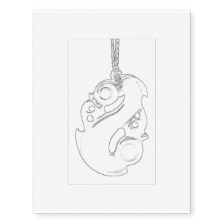 maori temporary tattoo of a neck less