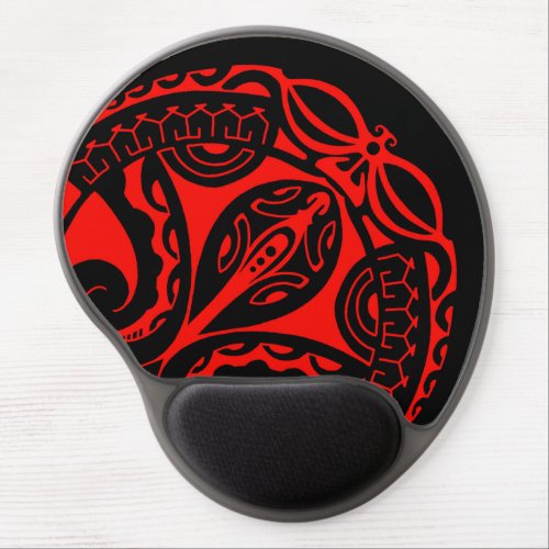 Maori tiki tattoo with tribal lizard design gel mouse pad