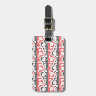 Maori Tribal Distressed Pattern Luggage Tag