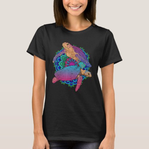 Maori Tribal Mandala Sea Animal Colorful Hawaiian  T_Shirt