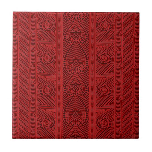 Maori tribal pattern  The Whakairo art of carving Ceramic Tile