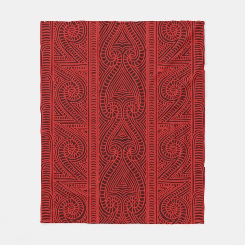 Maori tribal pattern  The Whakairo art of carving Fleece Blanket