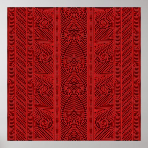 Maori tribal pattern  The Whakairo art of carving Poster