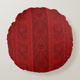 Maori tribal pattern – The Whakairo art of carving Round Pillow