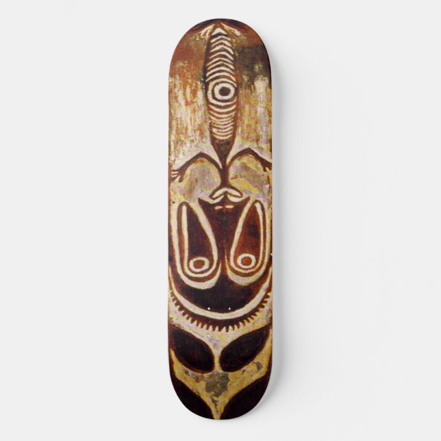 Maori Tribal Shield Skateboard Deck (Front)
