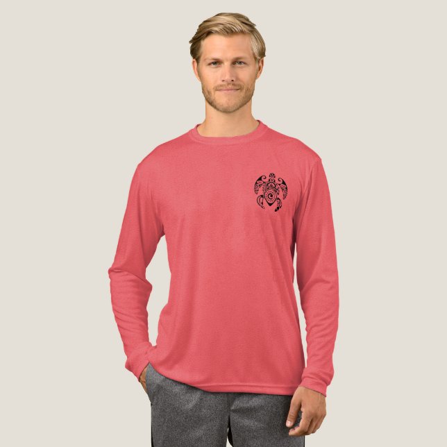 maori turtle Tri-Blend shirt (Full Front)